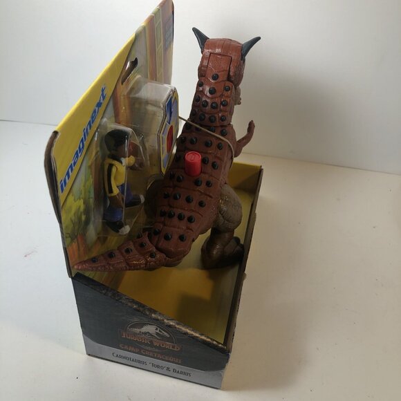 Imaginext Jurassic World Camp Cretaceous Carnotaurus Dinosaur & Darius Netflix - Picture 5 of 5